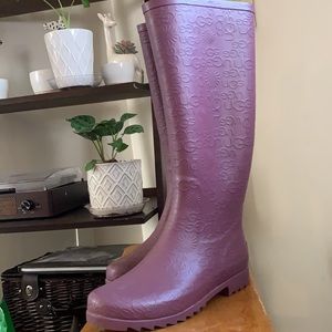 UGG Wilshire Logo Tall Rainboot sz8